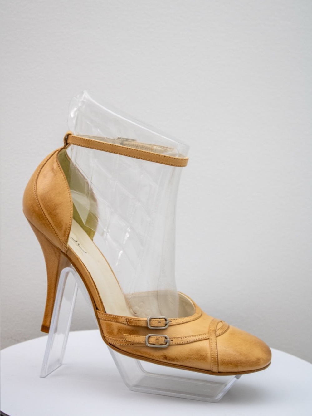 ALDO Burnished Leather Tan Mary Jane Ankle Strap Pump Women’s Shoes Sz EU 37/6.5